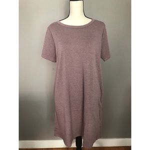 Plum French terry t-shirt dress